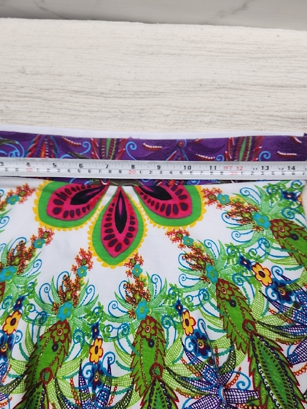 Desigual Vibrant Green & Multicolor Boho Skirt. - Picture 5 of 12
